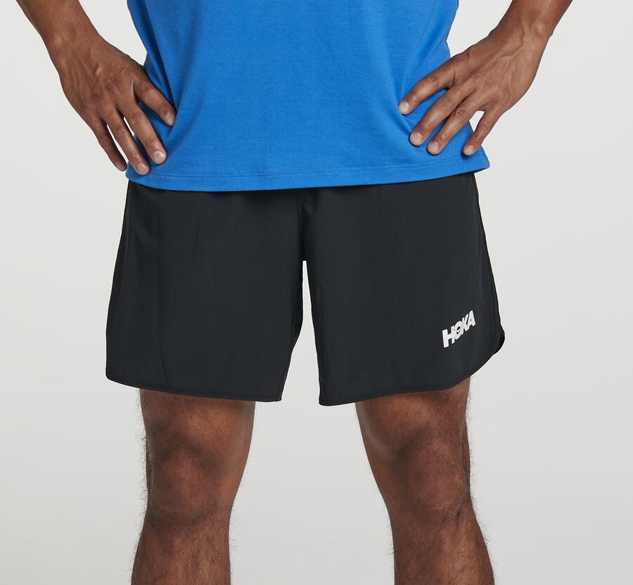 Hoka One One Performance - Men Shorts - Black,Australia TAP-631480